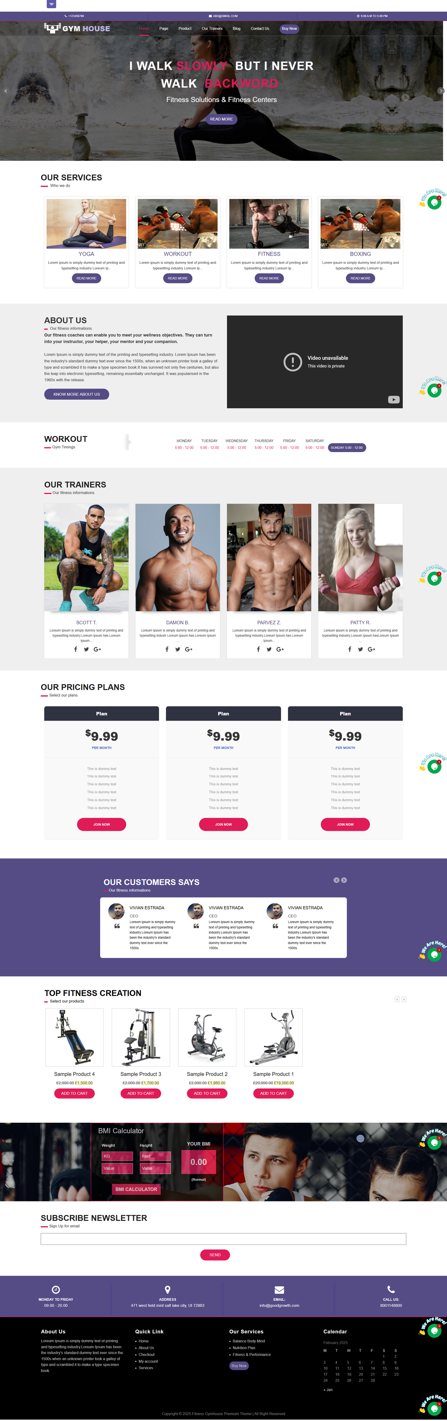 gym house wordpress theme
