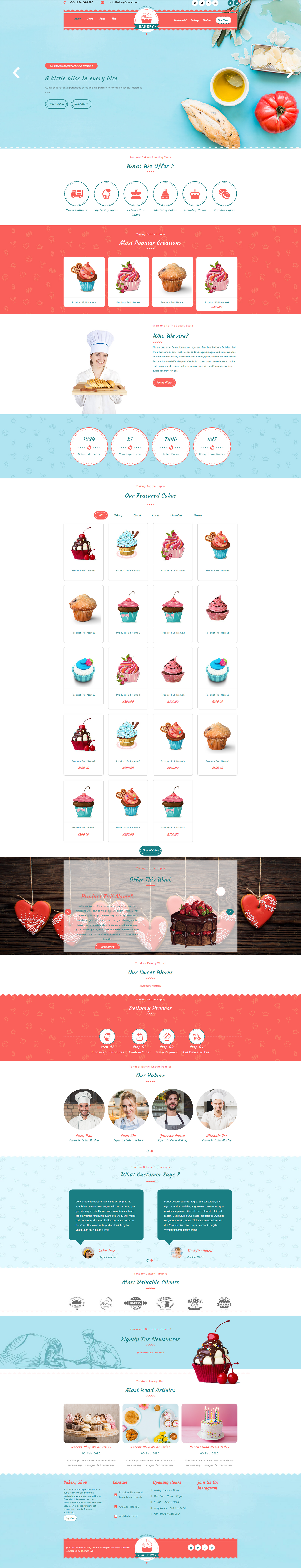 Bakery shop wordpress theme