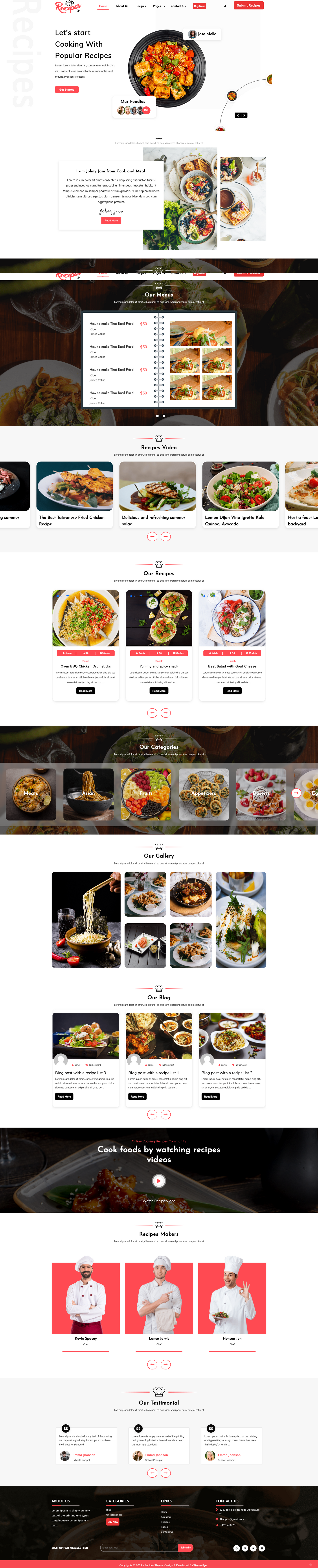 Cooking Recipes wordpress theme