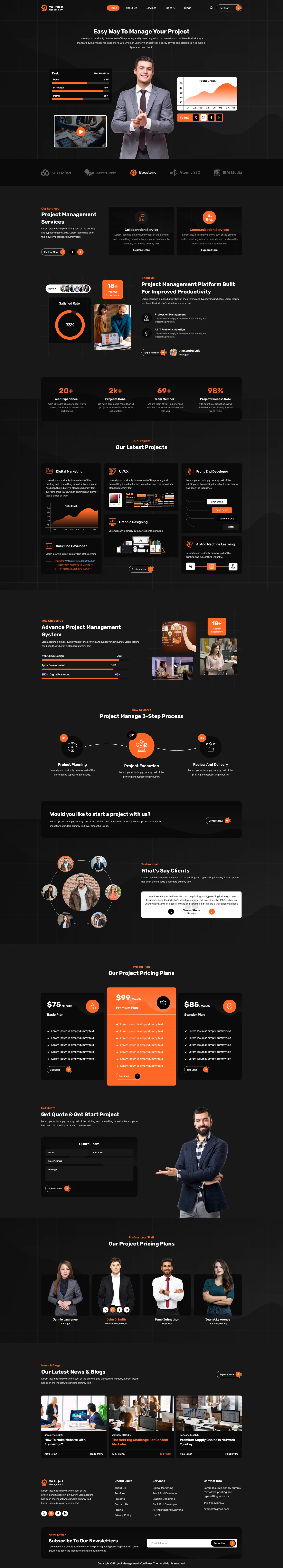 Project Management WordPress Theme