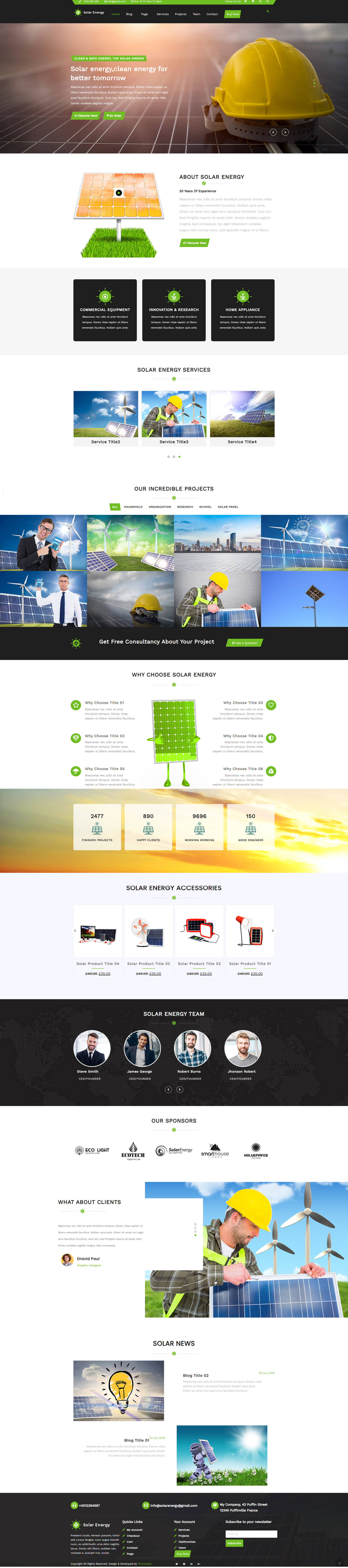 Solar Power WordPress theme
