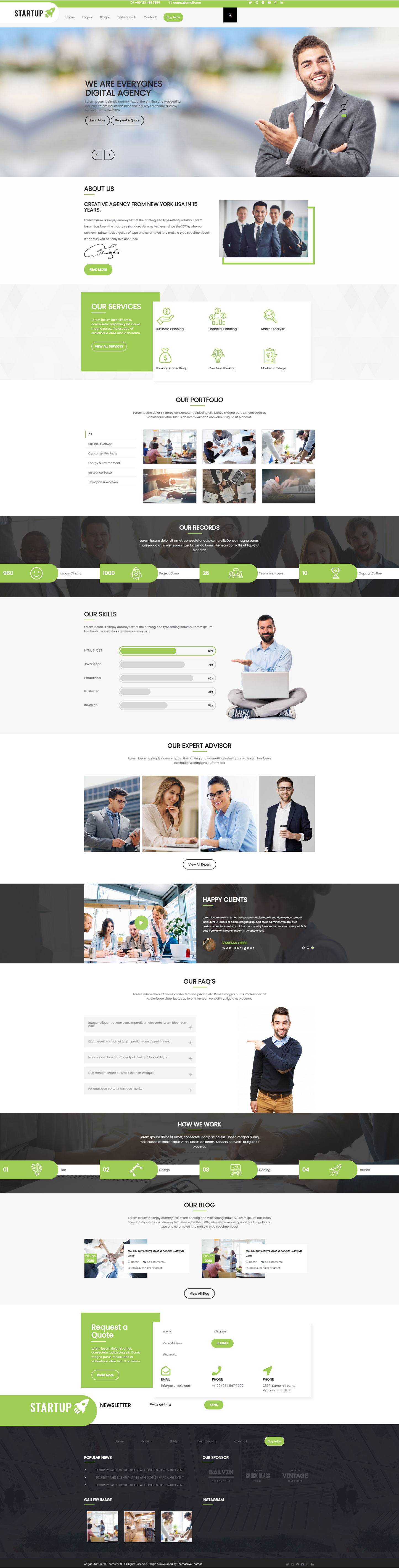 Startup WordPress theme