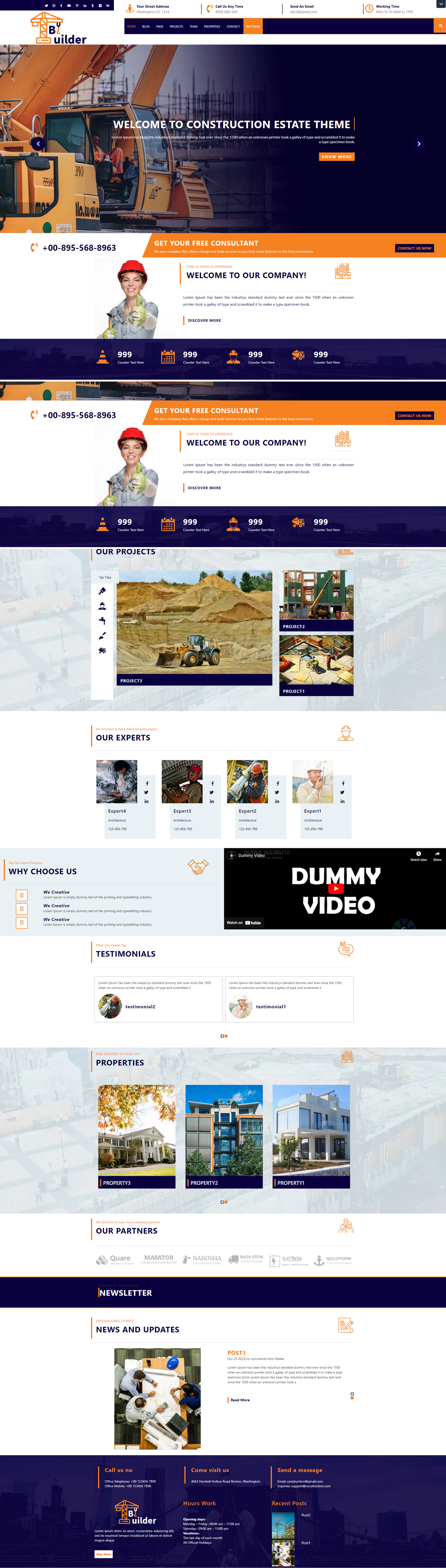 Construction WordPress Theme