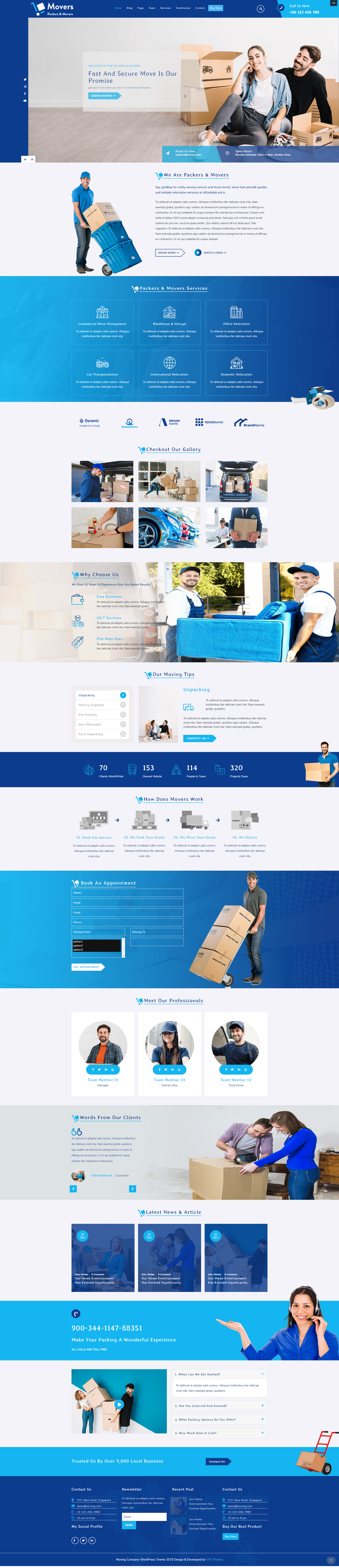 Moving Company WordPress Theme