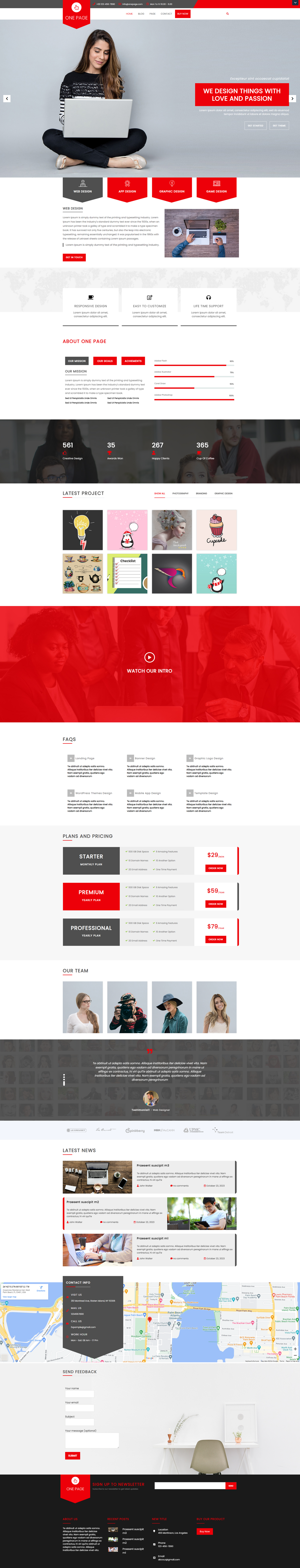 One Page WordPress Theme