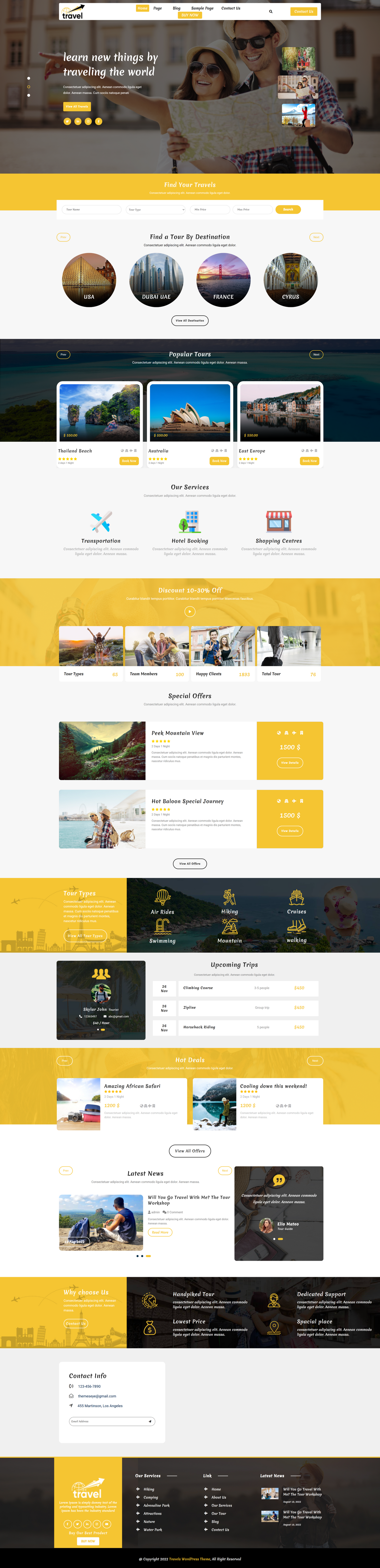 Travel Blog wordpress theme