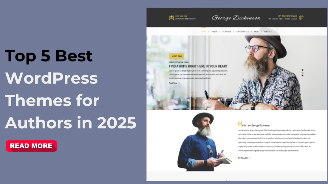 Top 5 Best WordPress Themes for Authors in 2025