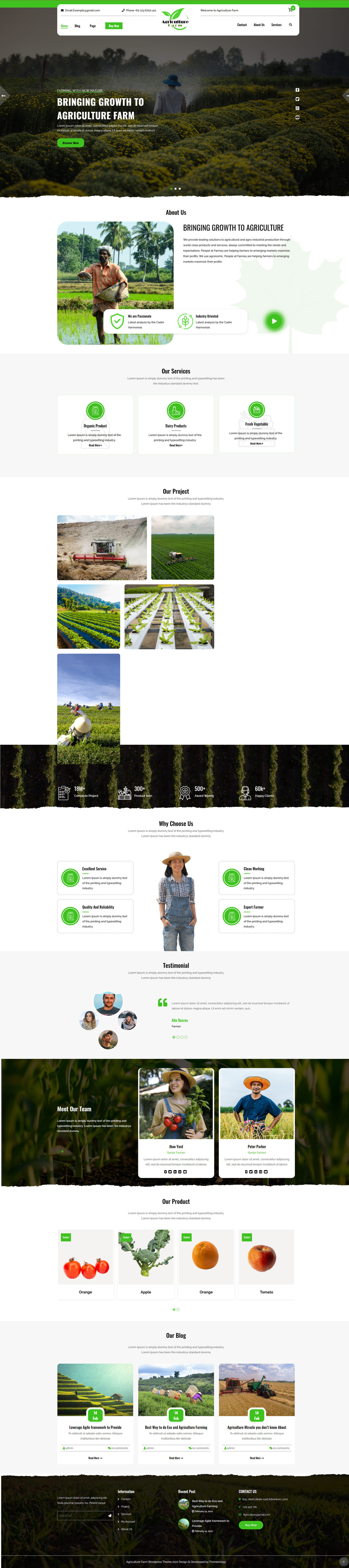 Agriculture Farm WordPress Theme