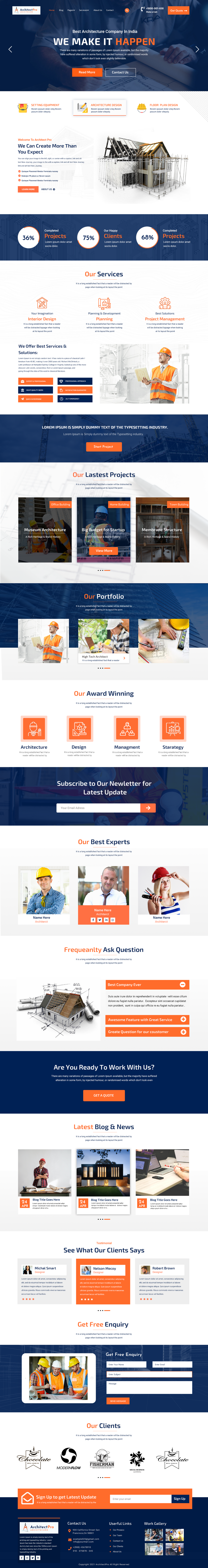 Architecture Portfolio WordPress Theme – Showcase Your Architectural ...