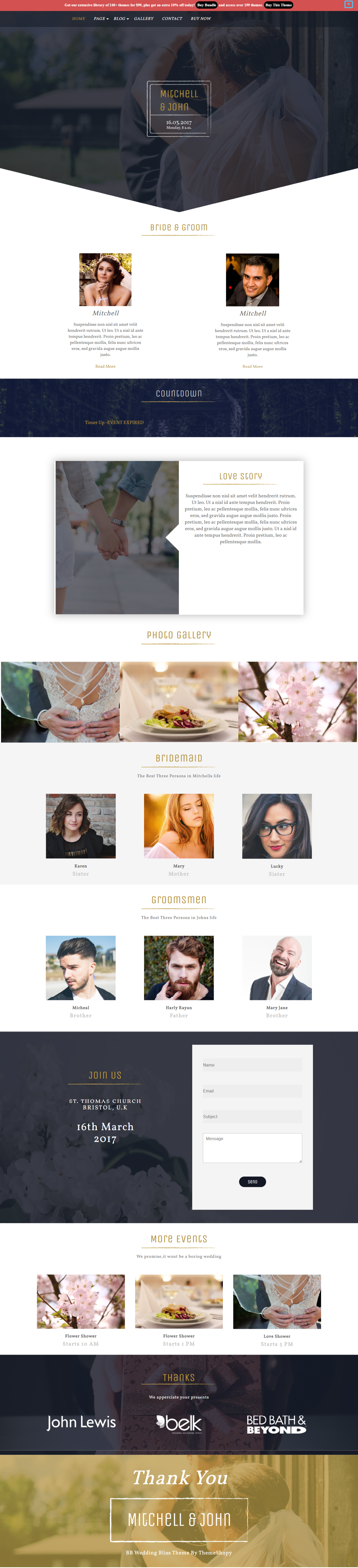 BB Wedding Bliss WorPress Theme