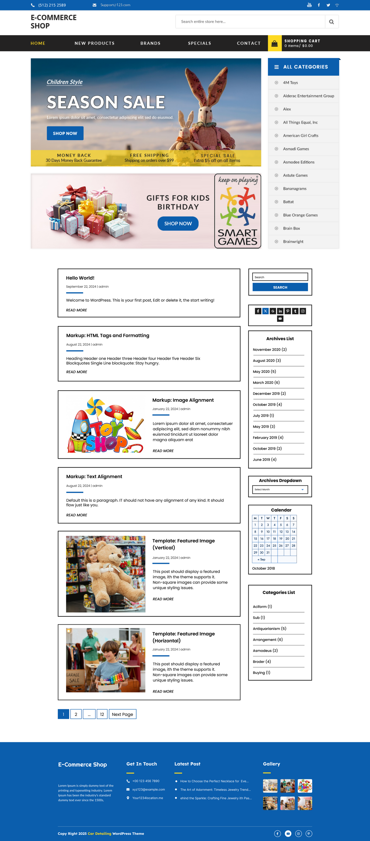 free ecommerce shop wordpress theme