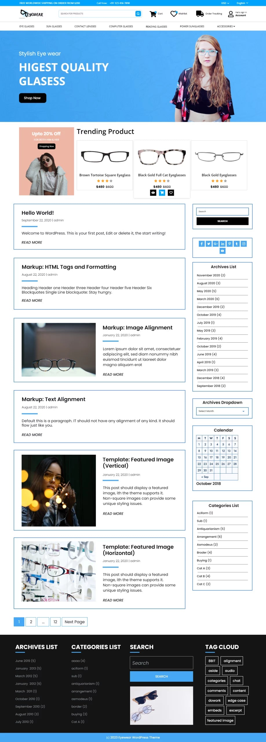 Free Lens WordPress Theme