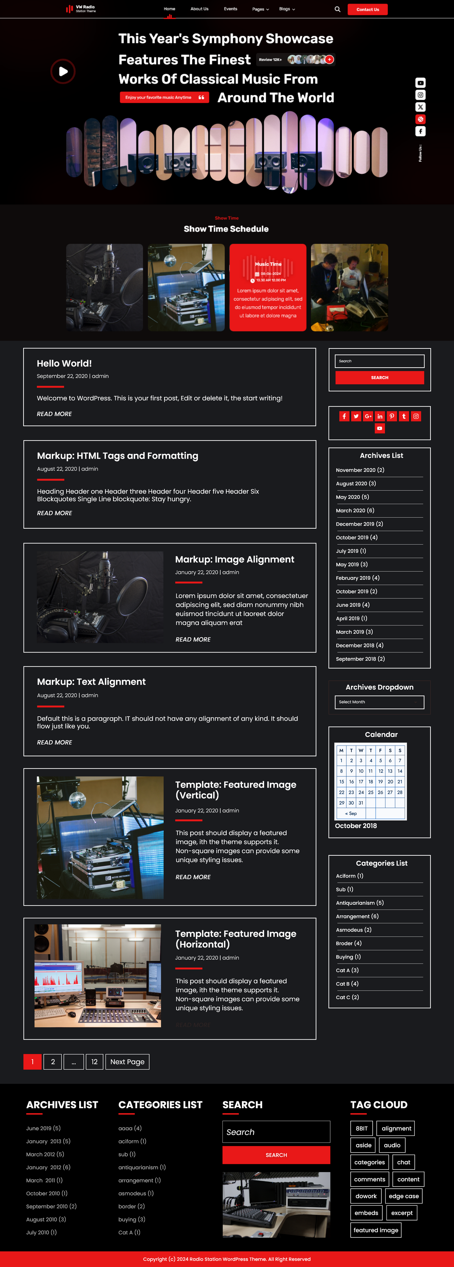 Free Radio WordPress Theme