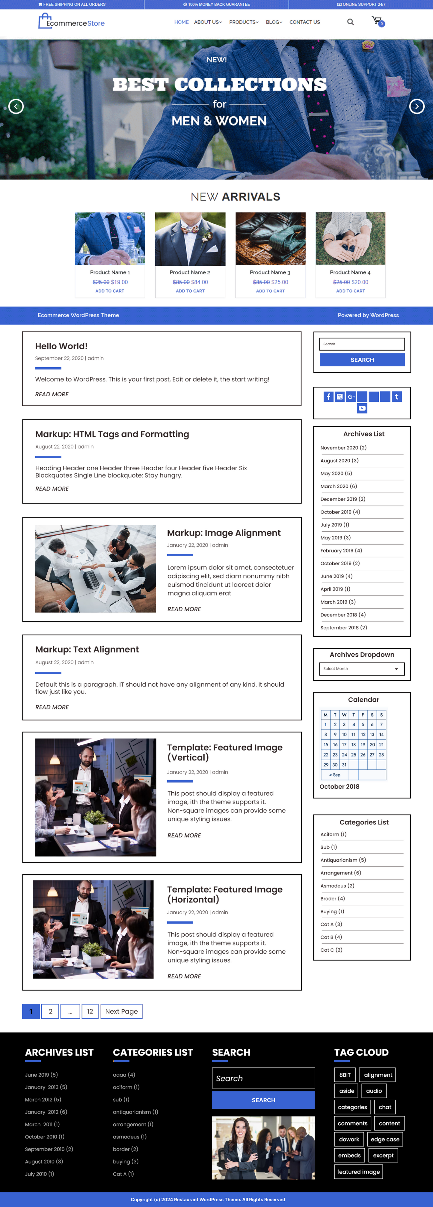 Free multipurpose ecommerce wordpress theme