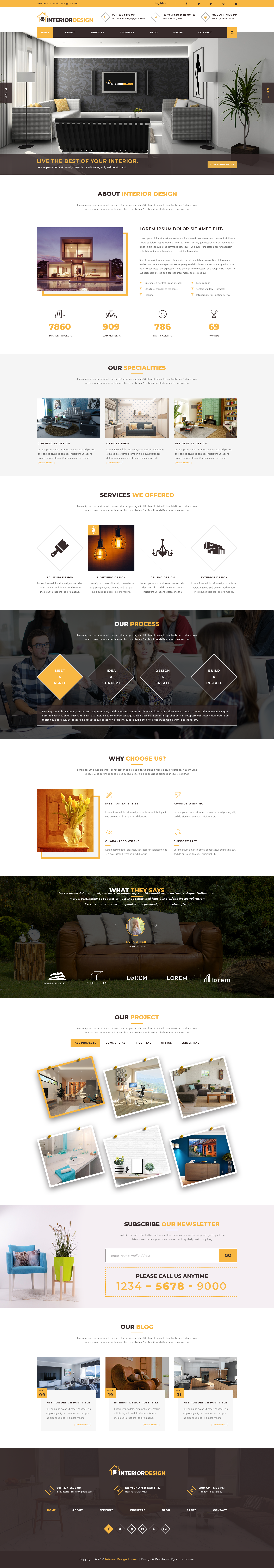Premium interior design WordPress theme for home decorators – Themescaliber
