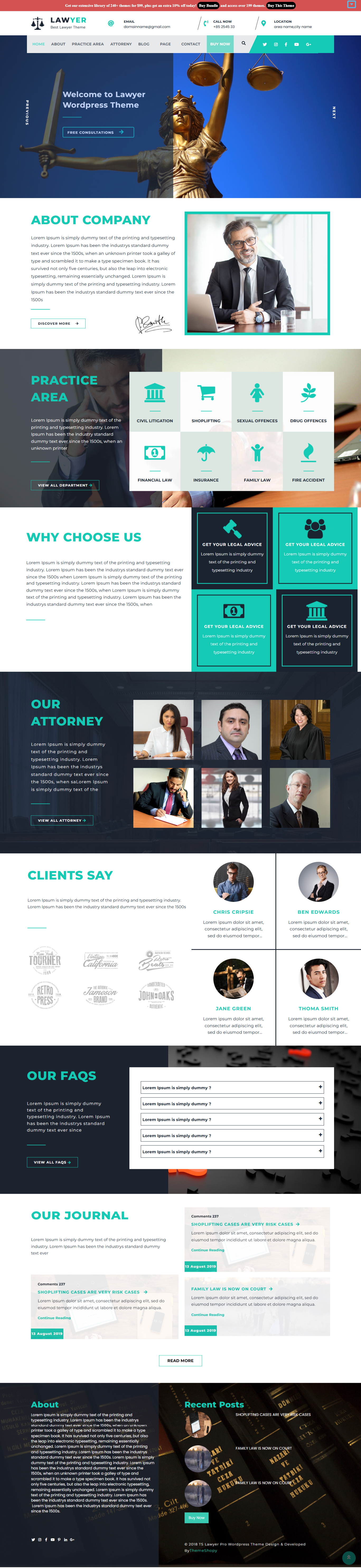 Premium Lawyer WorPress Theme