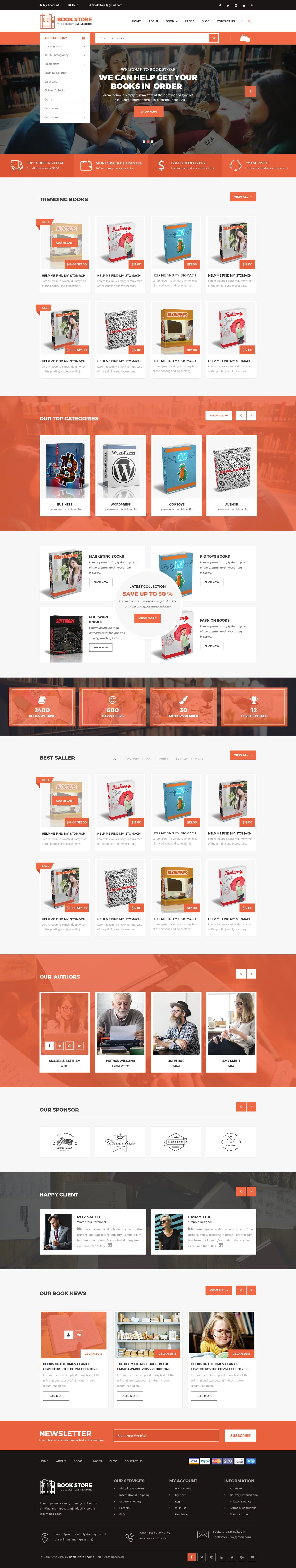 Free Bookstore WordPress Theme