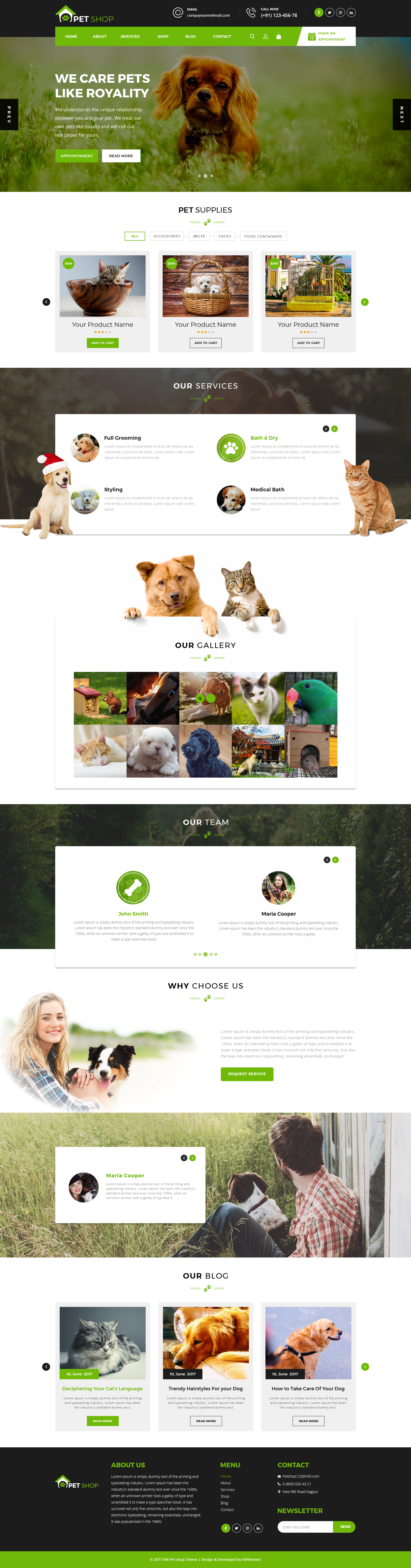 Premium Animal Pet WordPress Theme - Themescaliber