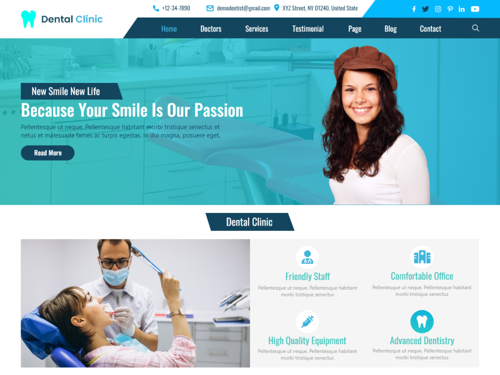 free dentist WordPress theme