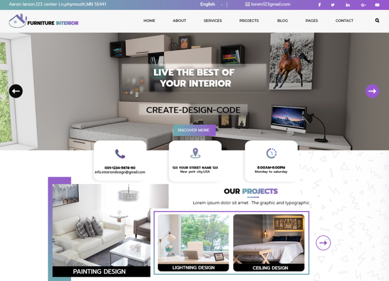 Free Furniture Interior WordPress Theme