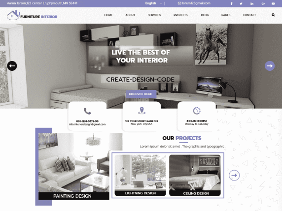 Free Furniture interior WordPress theme