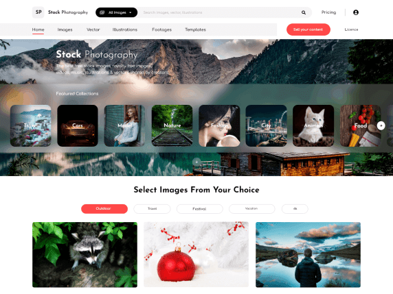 stock photo WordPress theme