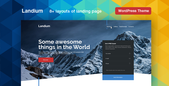 Landium - Landing Page WordPress Theme