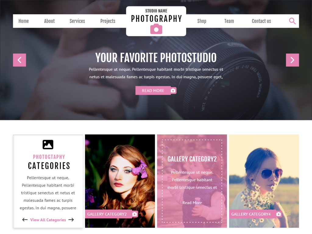 photography WordPress theme