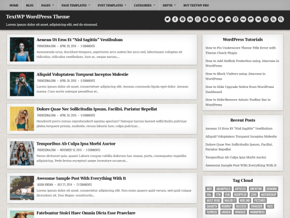 TextWP WordPress Themes