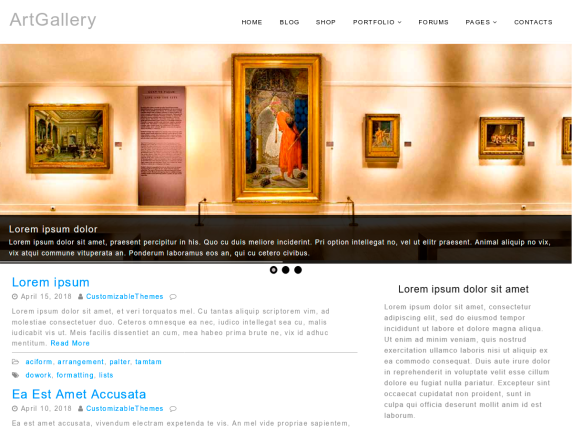 Art Gallery WordPress Theme