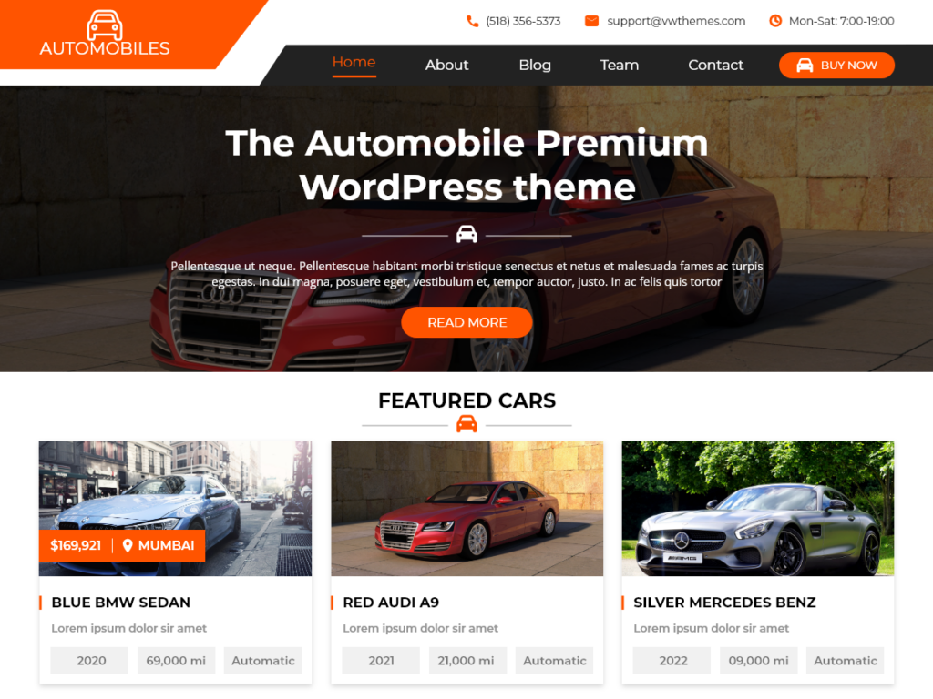 automobile WordPress theme