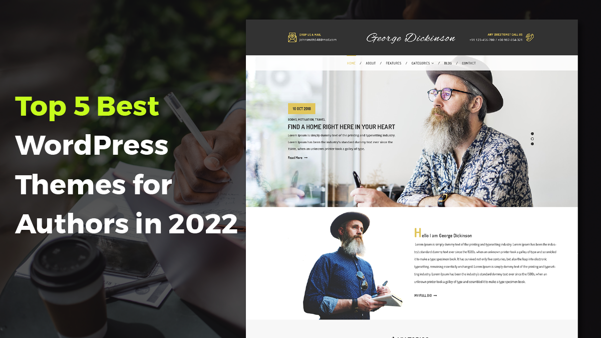 Top 5 Best WordPress Themes for Authors in 2022 post thumbnail image