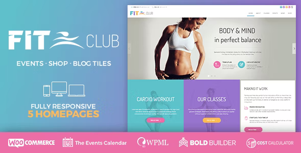 Fitness Club – Health and Gym