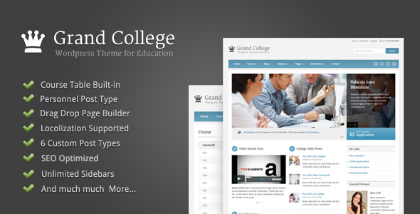 Grand College WordPress theme for Education