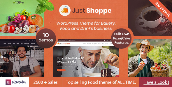 Justshoppe - best bakery WordPress theme