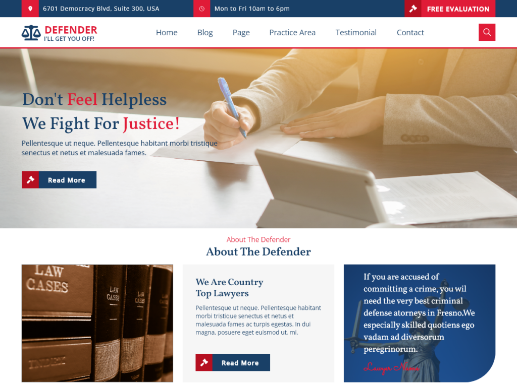 law firm WordPress theme