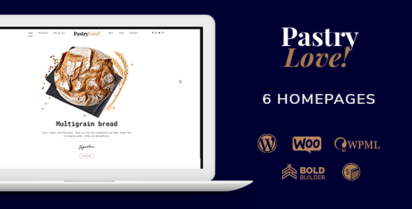 Pastry Love - best bakery WordPress theme