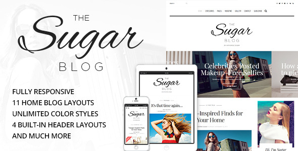 Sugar WordPress blog theme